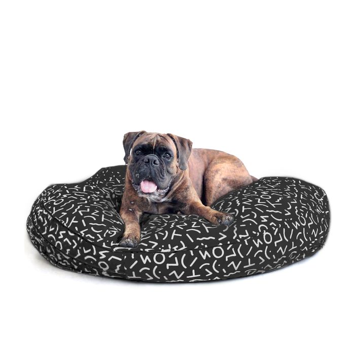 KIN Bed Round - Black Confetti