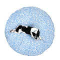 KIN Bed Round - Blue Scribbles