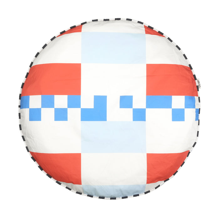 KIN Bed Round - Signal Terracotta Blue
