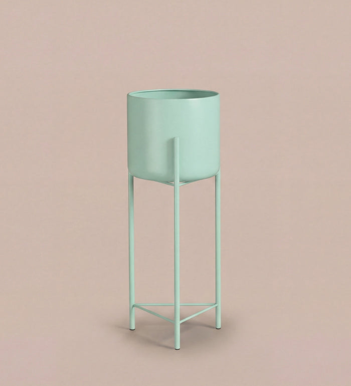 Large mint pot on stand