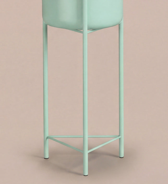 Large mint pot on stand