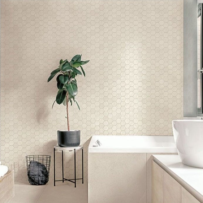 Leccese Perla Hexagon Mosaic Tile Terratinta