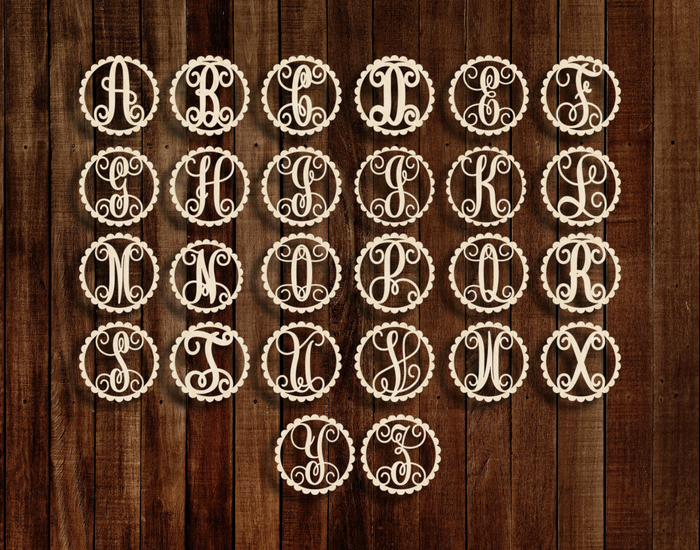Letter in Scalloped Circles