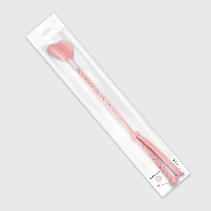Pink Dream Collection Leather Heart-Shaped Riding Crop - Flogger
