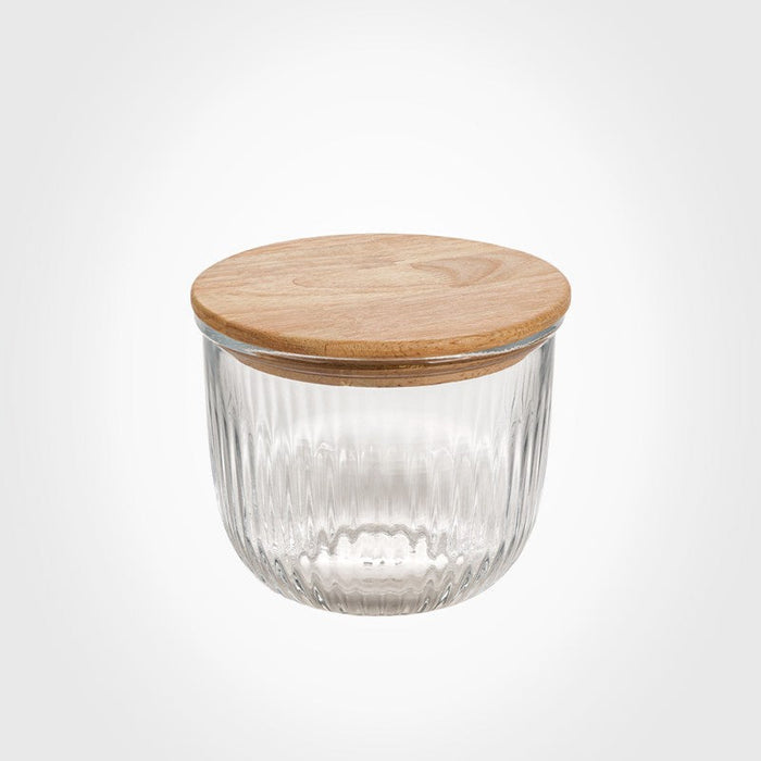 LIMON GLASS BOWL WITH WOODEN LID 970 ML 2176