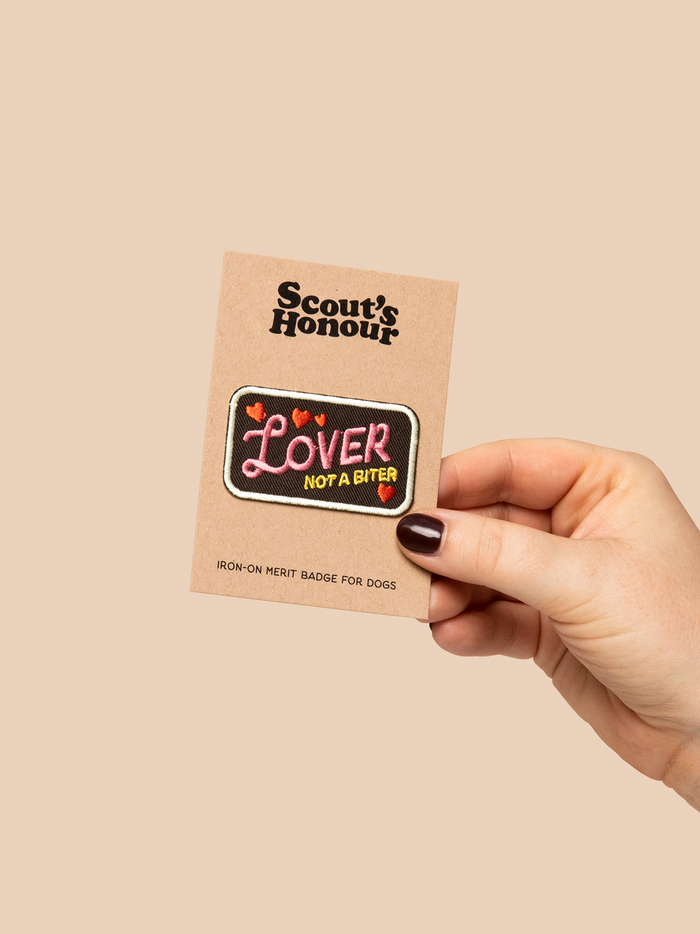 Lover, not a biter Badge
