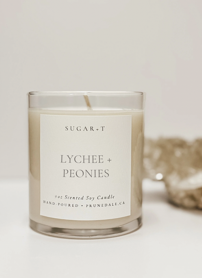 Lychee + Peonies Scented Candle