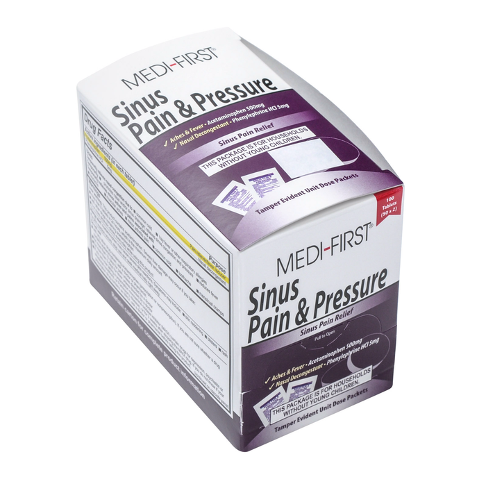 Medifirst Sinus Pain And Pressure Cold & Sinus Medication Packets