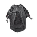 Men's Casual Ripped Short Sleeve Hip Hop T-Shirt