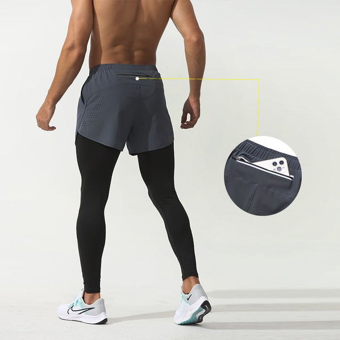Men's Quick Dry Elastic Fitness Running Pants
