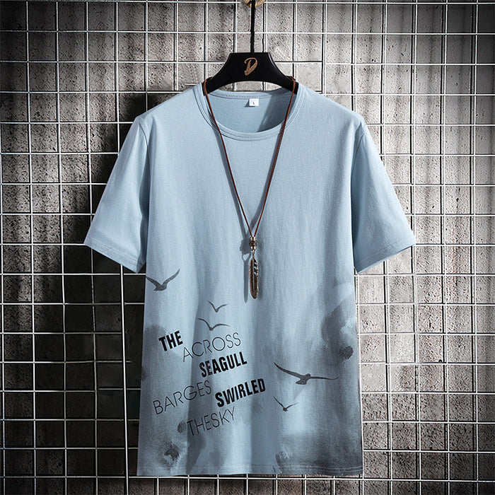 Men's Summer Short Sleeve Cotton T-Shirt (Casual Style)