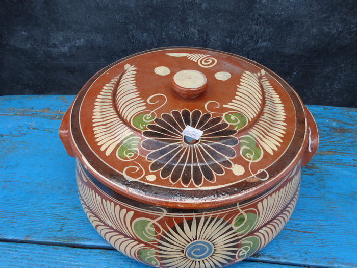 Mexican Redware Frijolera 1950s