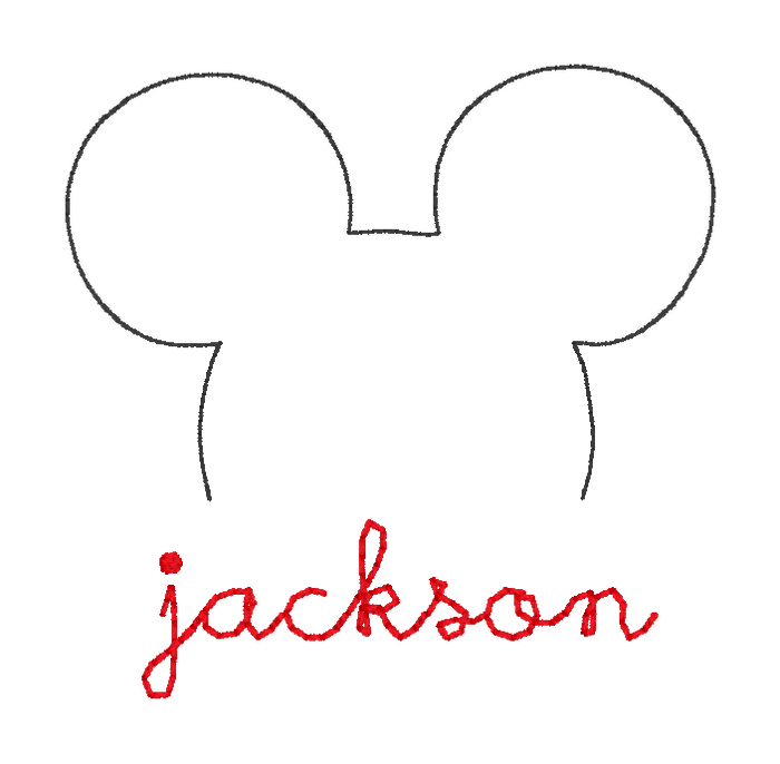 Mickey Outline + Name