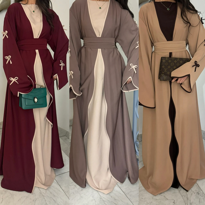 Middle East Dubai Pure Beauty Bow Robe Dress