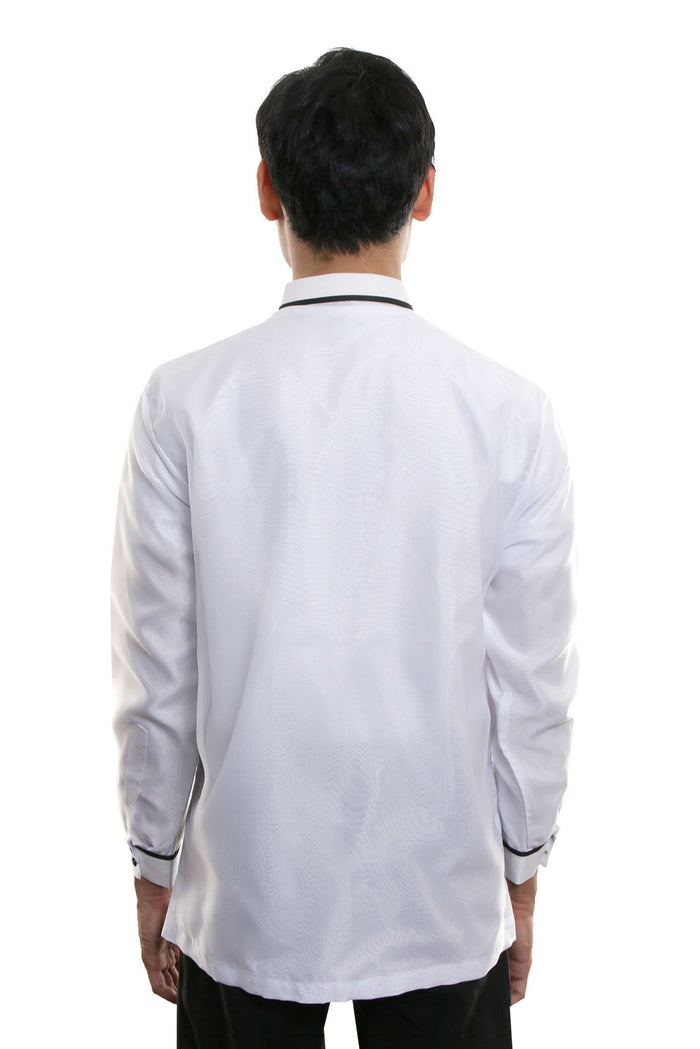 BARONG WAREHOUSE - MO07 - Organza Barong Tagalog with Lining White
