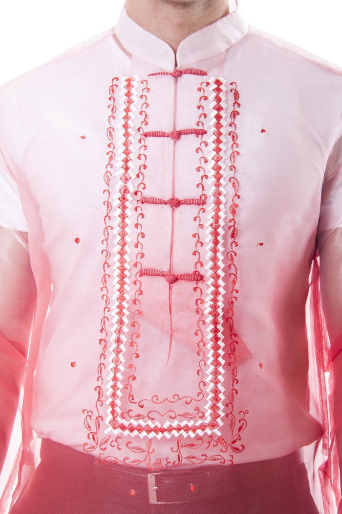 BARONG WAREHOUSE - MO11 - Organza Barong Tagalog Red