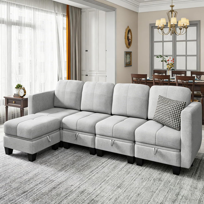 4 Seater with Ottoman