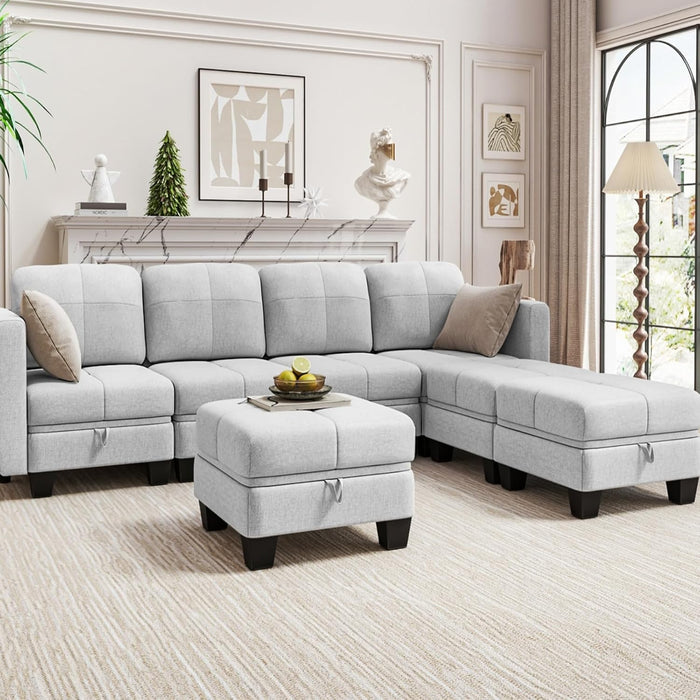 4 Seats+3 Ottomans