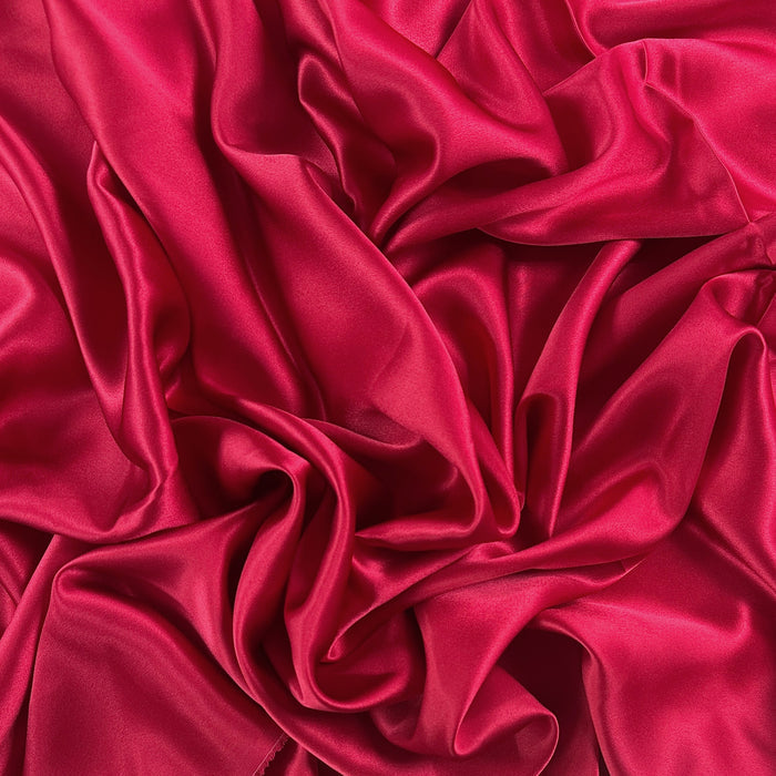 Mulberry Silk Charmeuse - Raspberry - 19mm - Extra Wide 55"