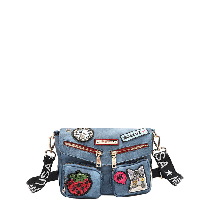 MULTI PATCH FLAP CROSSBODY