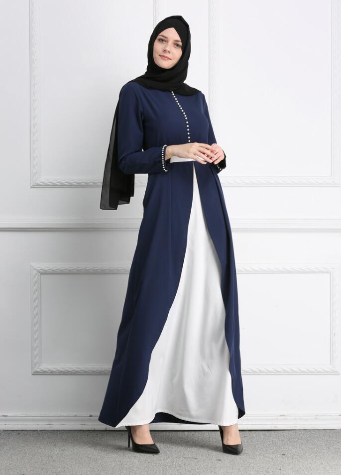 Muslim Abaya Long Dress Mozambique - Middle Eastern Modest Maxi Dress