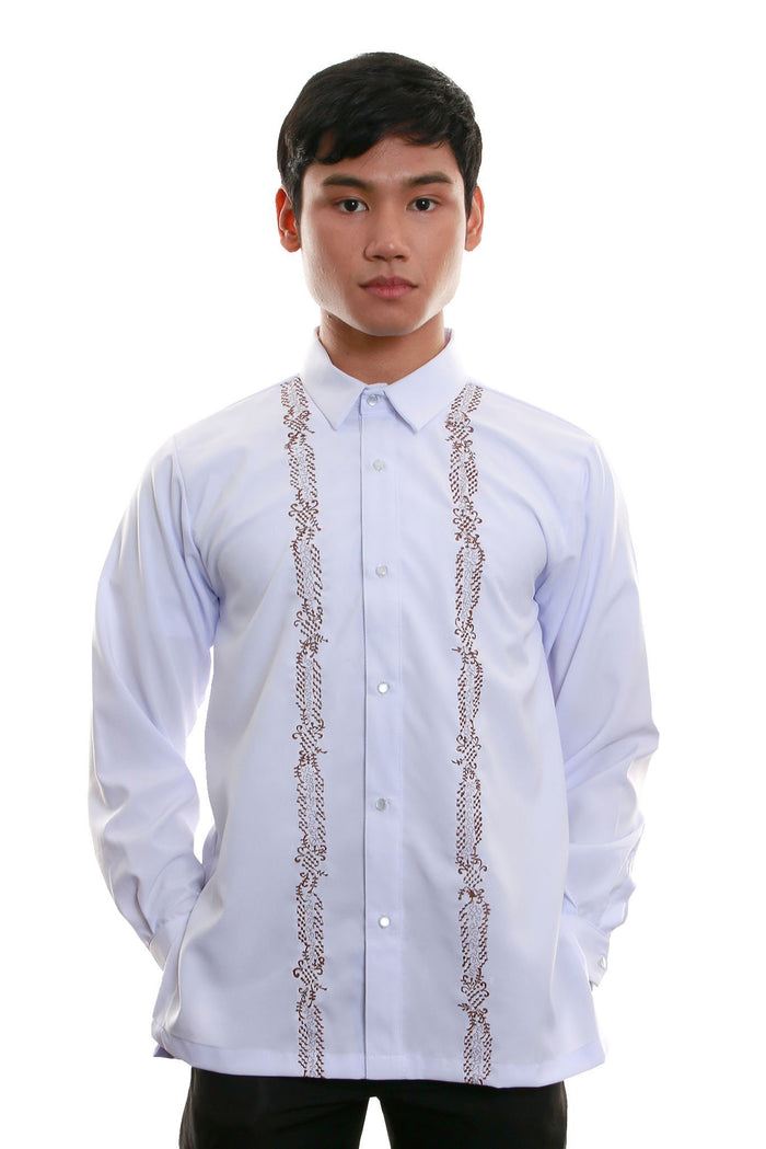 BARONG WAREHOUSE - MY07 - Bihis Mayaman Long-Sleeve White