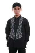BARONG WAREHOUSE - MY08 - Bihis Mayaman Long-Sleeve Black