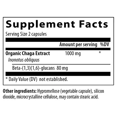 Organic Chaga Extract Capsules