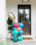 OUTDOOR - Birthday - Balloon Column with Champagne Foil - 4ft