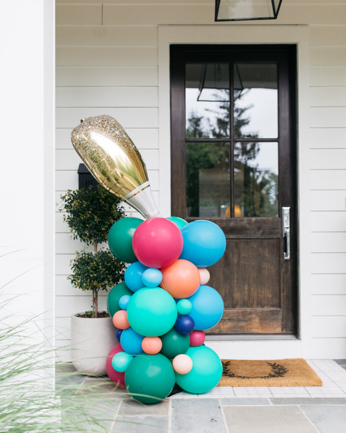OUTDOOR - Birthday - Balloon Column with Champagne Foil - 4ft