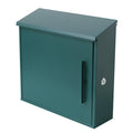 Outdoor Locking Mailbox, Secure Galvanized Steel, Easy Install, Green