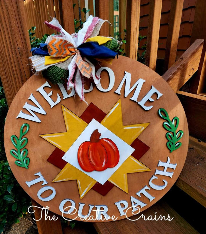 Patchwork Pumpkin Round