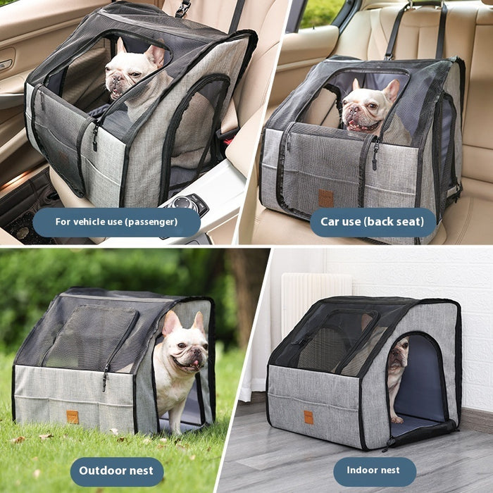 PawVault Foldable Pet Travel Cage & Waterproof Mat