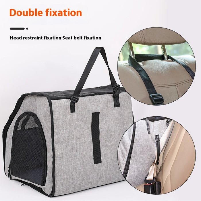 PawVault Foldable Pet Travel Cage & Waterproof Mat