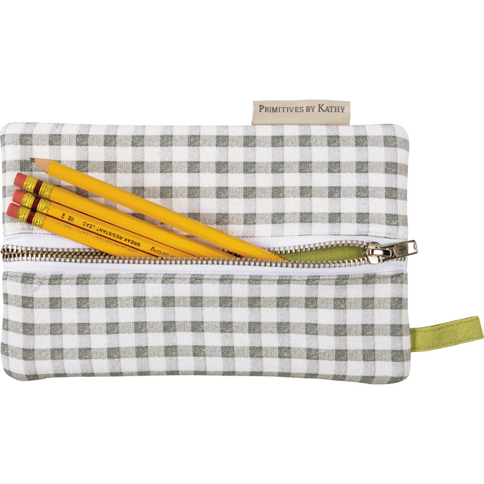 Pencil Pouch- Buffalo Check