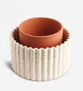 Pepin White Self-Watering Pot