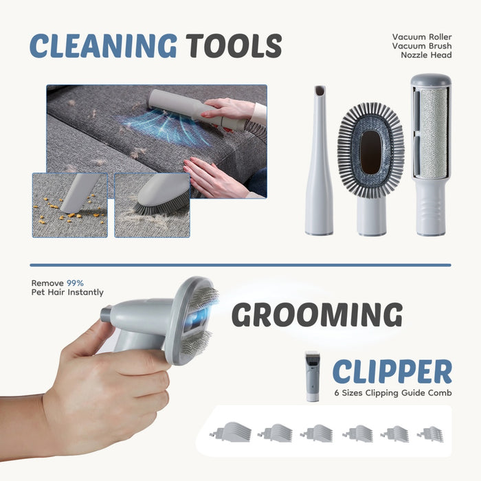 Pet Grooming Vacuum 5-in-1 Dog & Cat Grooming Kit