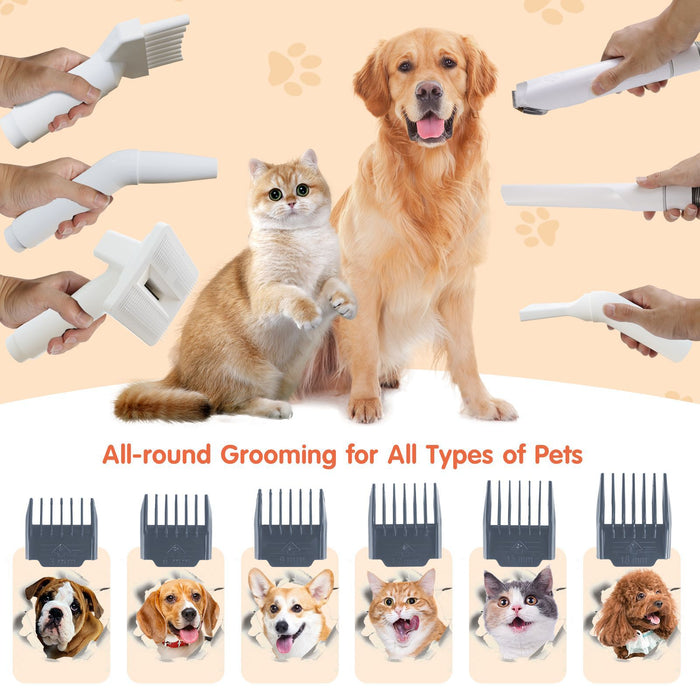 Pet Grooming Vacuum  All-in-One Dog & Cat Grooming Kit