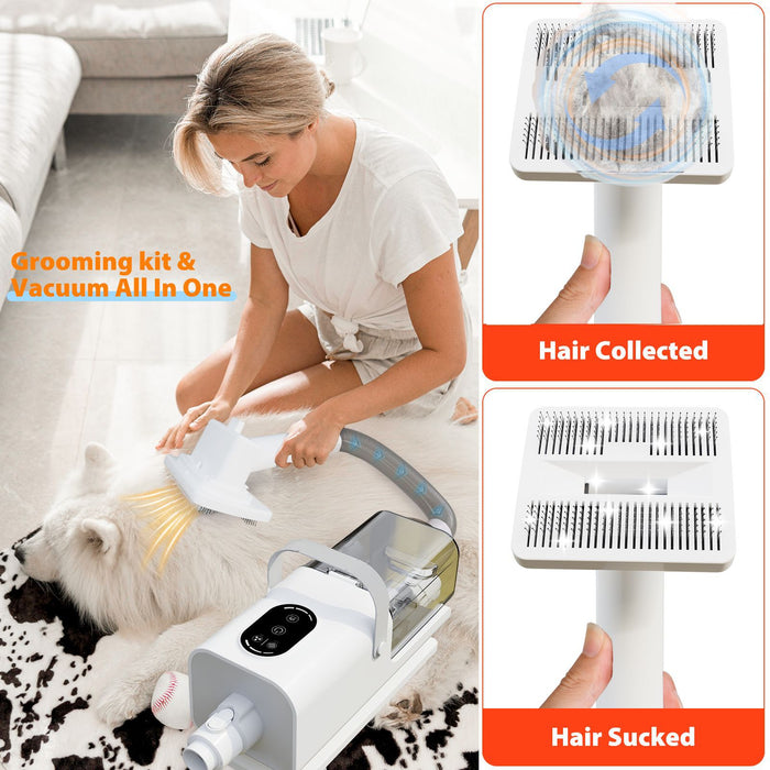 Pet Grooming Vacuum  All-in-One Dog & Cat Grooming Kit