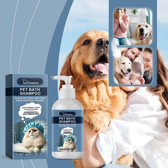 Pet Shampoo for Cats and Dogs, Cleansing, Bathing, Moisturizing, Nourishing, Shower Gel, Gentle Shampoo Happy Tails Pet Shop Store