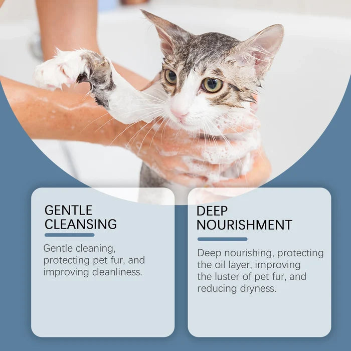 Pet Shampoo for Cats and Dogs, Cleansing, Bathing, Moisturizing, Nourishing, Shower Gel, Gentle Shampoo Happy Tails Pet Shop Store