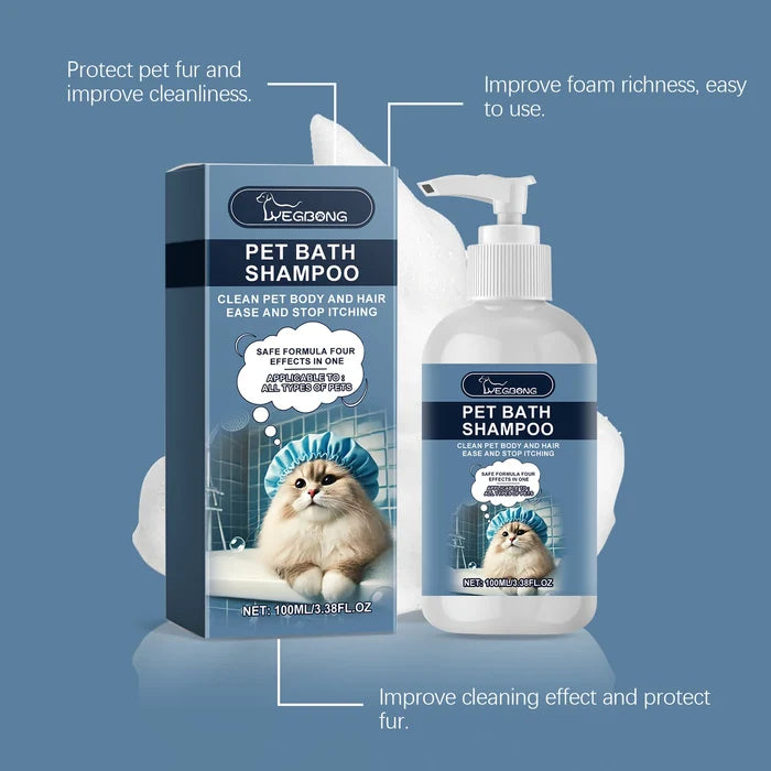 Pet Shampoo for Cats and Dogs, Cleansing, Bathing, Moisturizing, Nourishing, Shower Gel, Gentle Shampoo Happy Tails Pet Shop Store