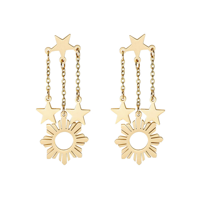 Philippine Sun and Stars Dangle Earrings