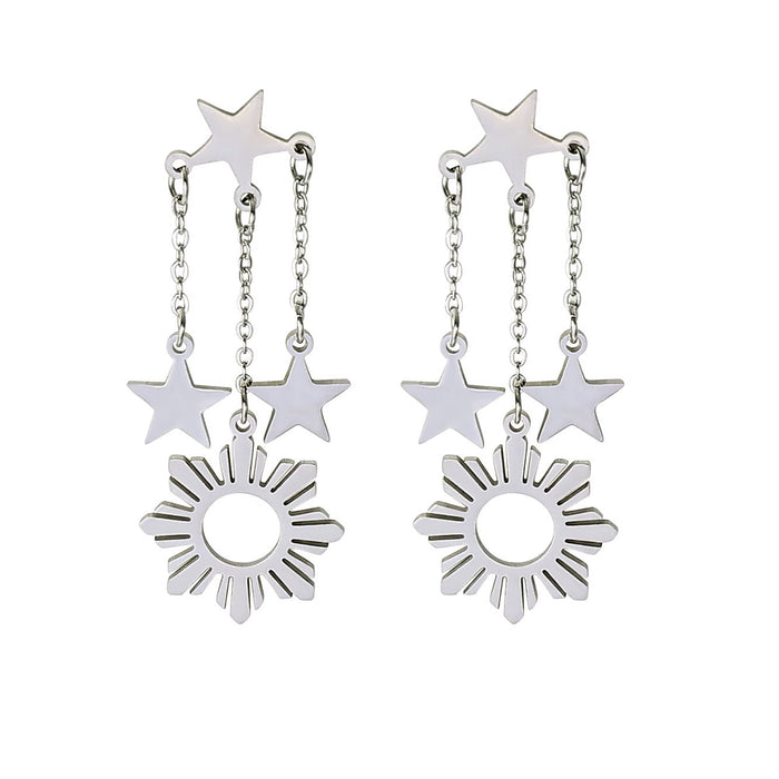 Philippine Sun and Stars Dangle Earrings