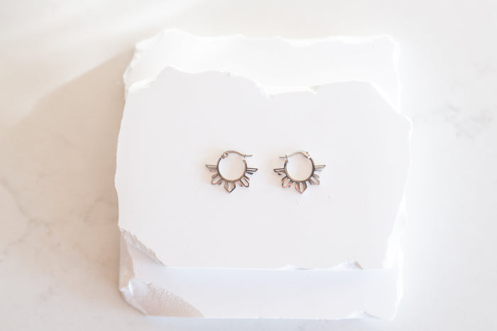 Philippine Sun Mini Hoop Earrings