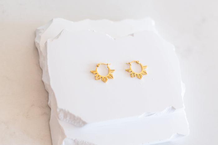 Philippine Sun Mini Hoop Earrings