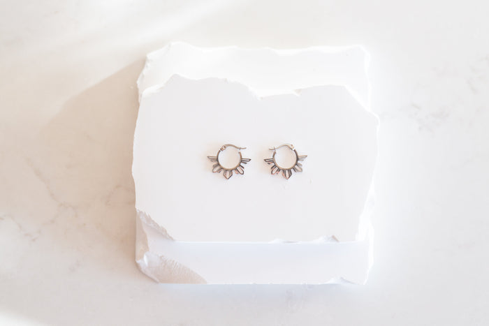 Philippine Sun Mini Hoop Earrings