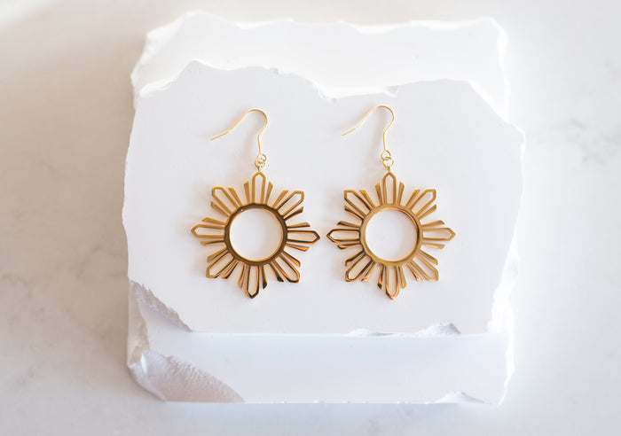 Philippine Sun Statement Dangle Earrings
