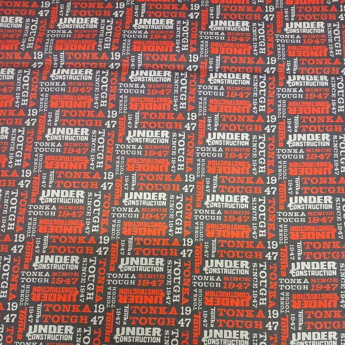 Tonka- Under Construction Red Cotton Fabric