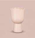 Pink Scalloped Planter 15cm